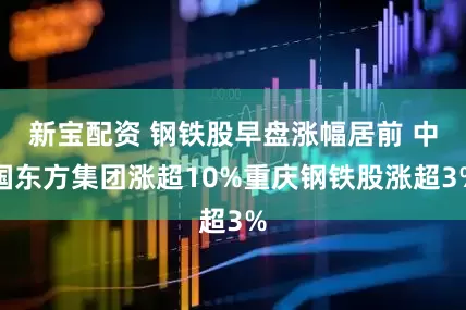 新宝配资 钢铁股早盘涨幅居前 中国东方集团涨超10%重庆钢铁股涨超3%
