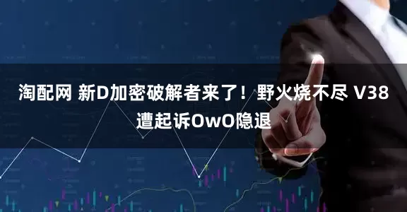 淘配网 新D加密破解者来了！野火烧不尽 V38遭起诉OwO隐退